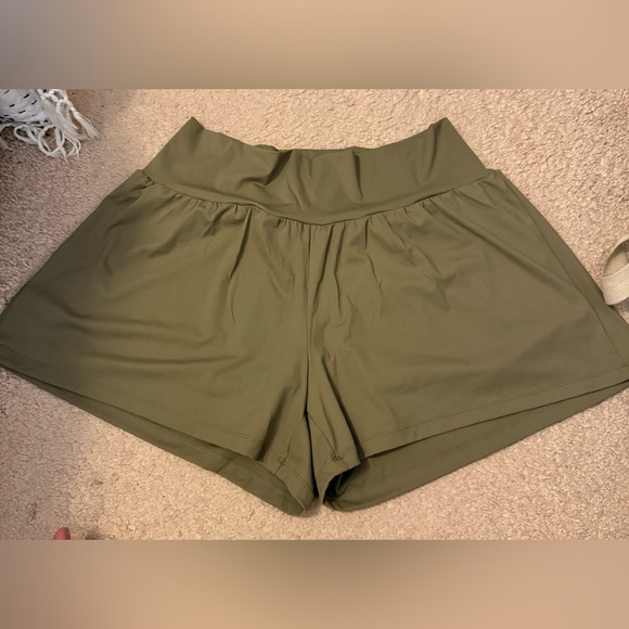 Halara Olive Green Shorts - 2X - Picture 1 of 5